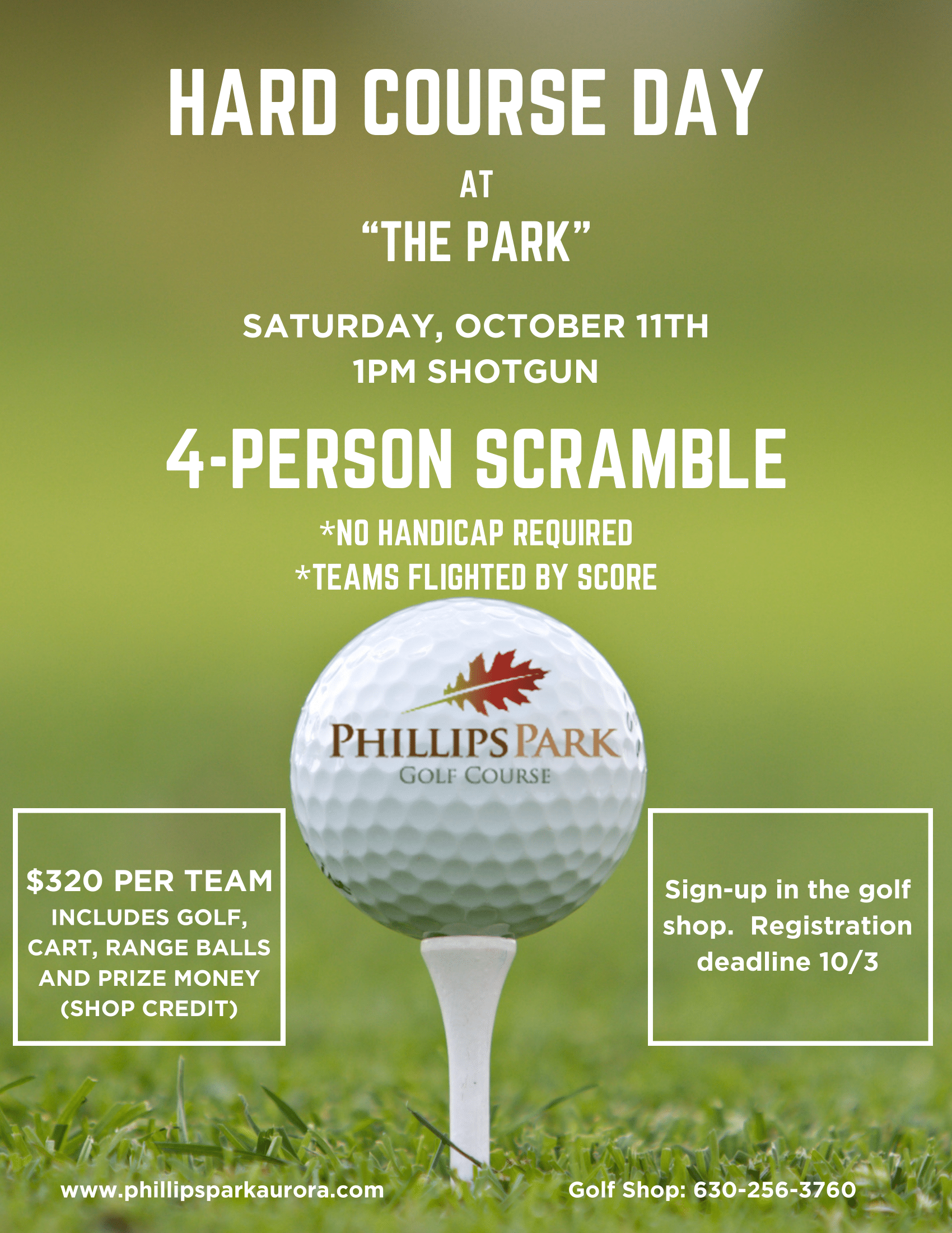 Hard Course Day at the Park - Phillips Park Golf Course